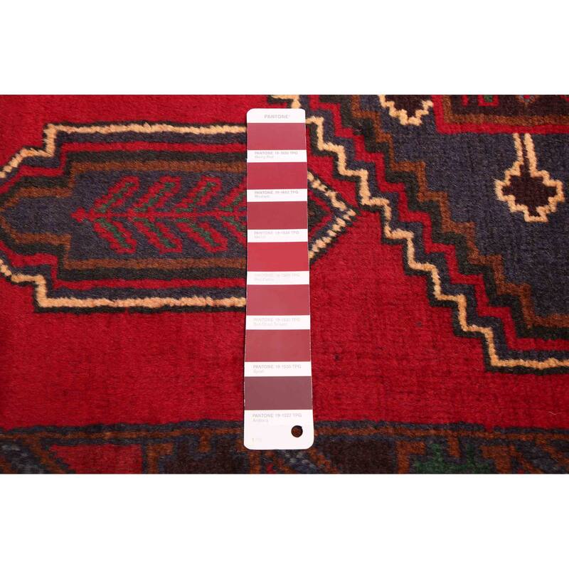 ECARPETGALLERY Hand-knotted Teimani Red Wool Rug - 3'6 x 6'4