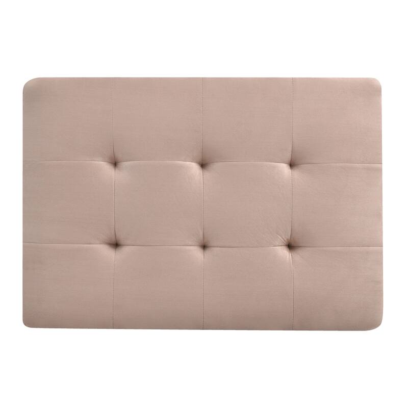 Micro-suede Button Tufted Storage Ottoman