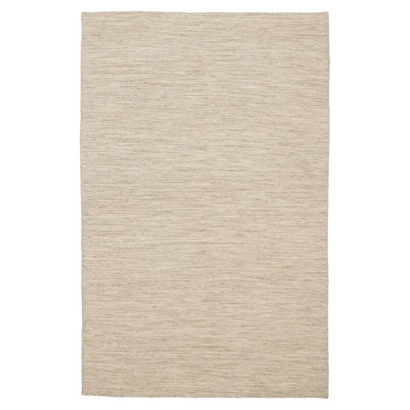 ECARPETGALLERY Braid weave Sienna Ivory Wool Rug - 5'1 x 7'11