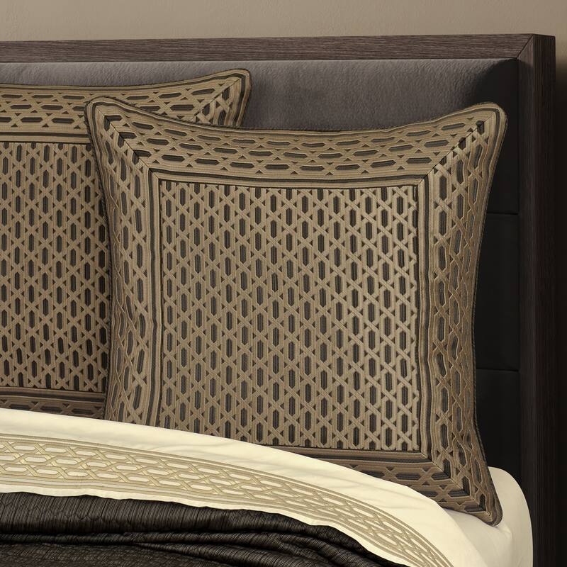 J. Queen New York Metropolitan Bronze Euro Sham - Bronze - Euro Square