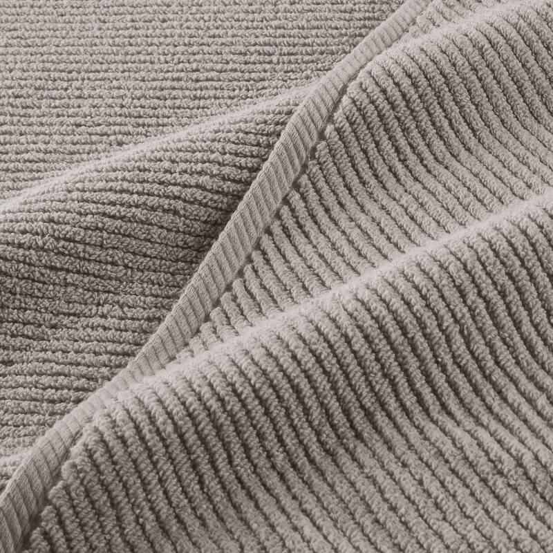 Madison Park Diagonal Ribbed Cotton Quick Dry Towel Set