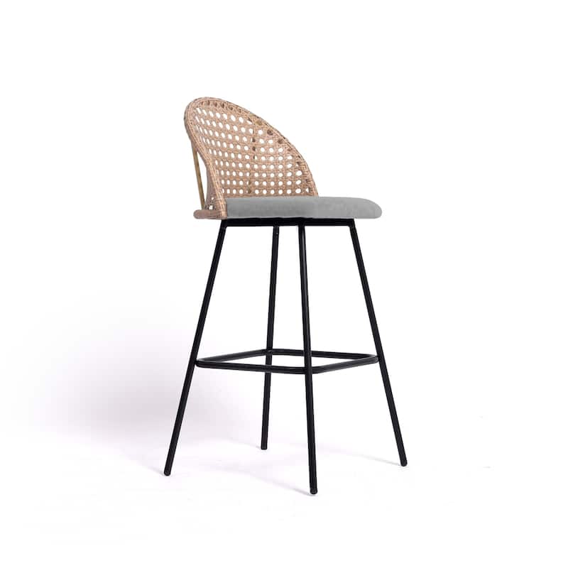 29.52"H Upholstered Bar Stools/ Counter Stools with Metal Leg Set of 4 - Set of 4