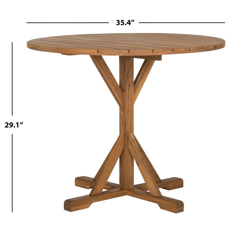SAFAVIEH Outdoor Shile Round Table - 35Wx35Dx29H