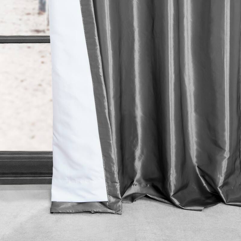 Exclusive Fabrics Blackout Faux Silk Taffeta 120-inch Curtain (1 Panel)