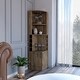 preview thumbnail 16 of 36, TUHOME Syrah Space Efficient Corner Bar Cabinet with 2-Doors