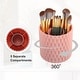 preview thumbnail 9 of 8, Makeup Brush Holder Organizer 360 Rotating Makeup Organizer for Vanity Pink