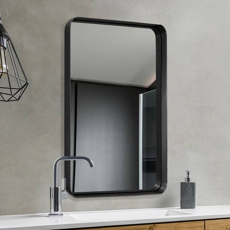 Carbon Loft Cornwell Metal Wall Mirror - 24*36*1.97 - Matte Black(24*36)