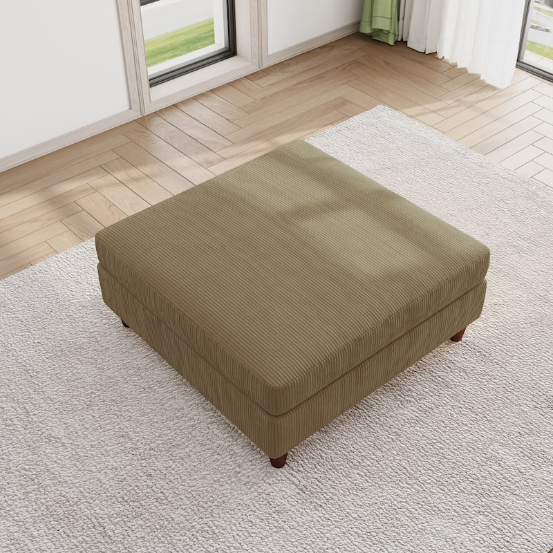 Large Corduroy Ottoman