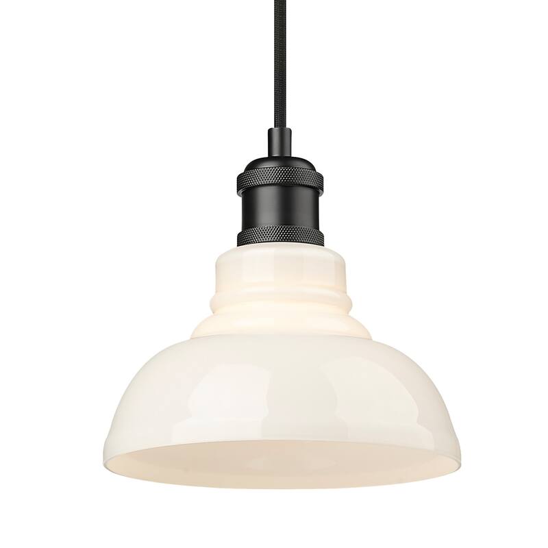 Golden Lighting Carver Single Light 8" Wide Mini Pendant with Clear
