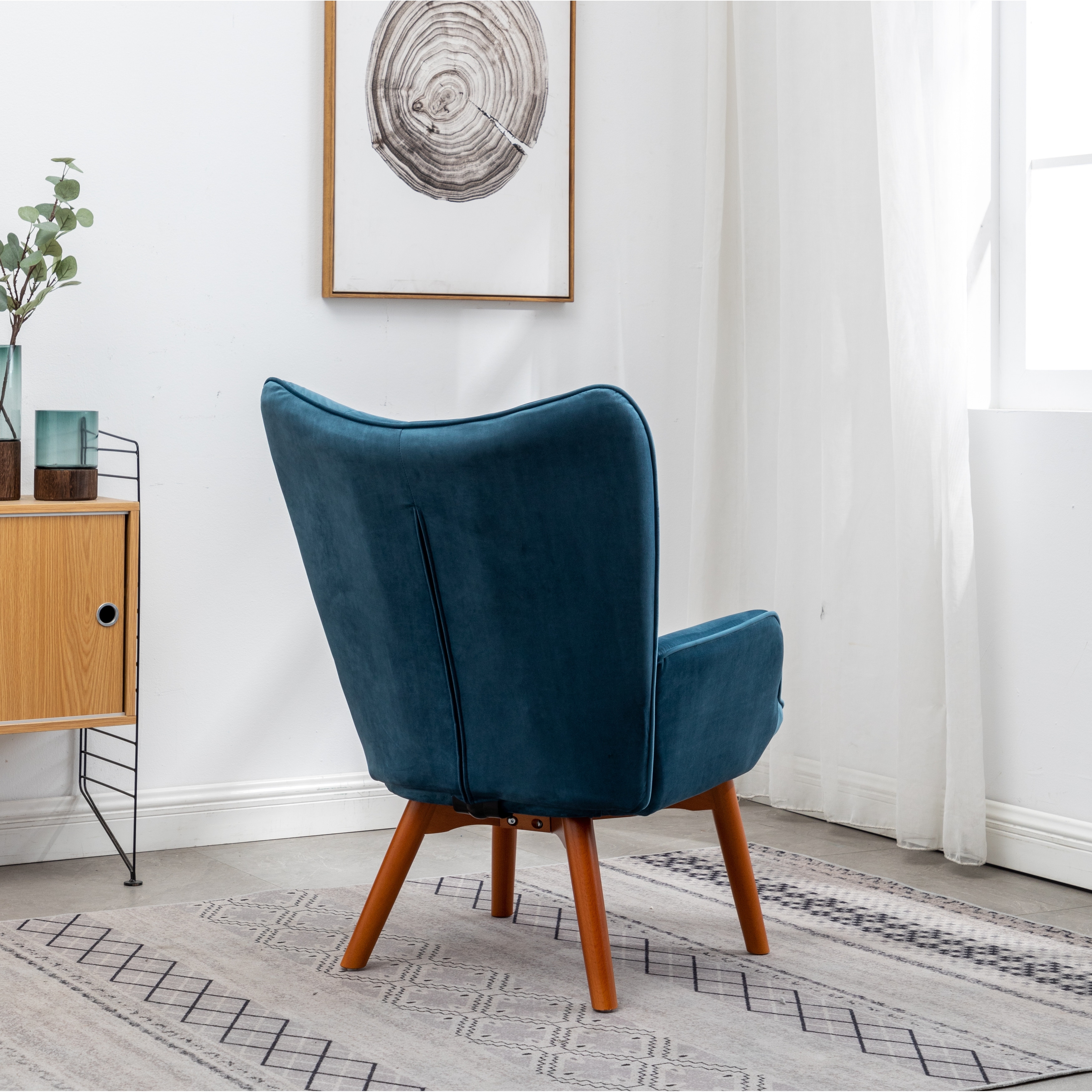 Carson carrington aasen contemporary hot sale silky velvet tufted accent chair