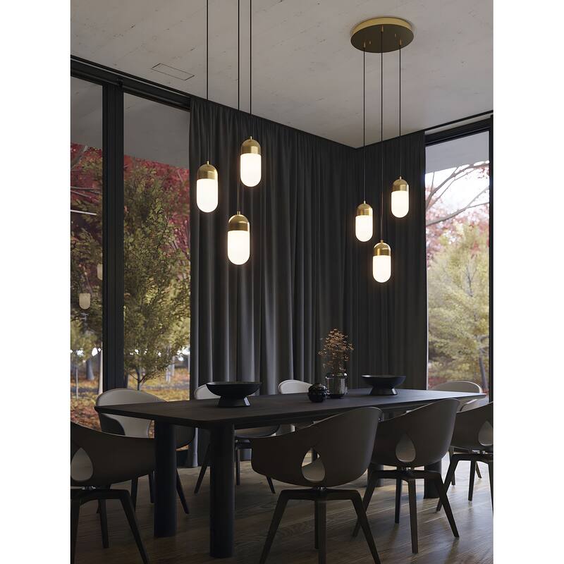 AFX IRVP05LAJUDRND3 Irvine 18" Wide LED Multi Light Pendant