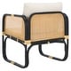 preview thumbnail 18 of 22, SAFAVIEH Alybeth Boho Coastal Solid Wood Accent Chair with Cushion - 26" W x 26" D x 26" H