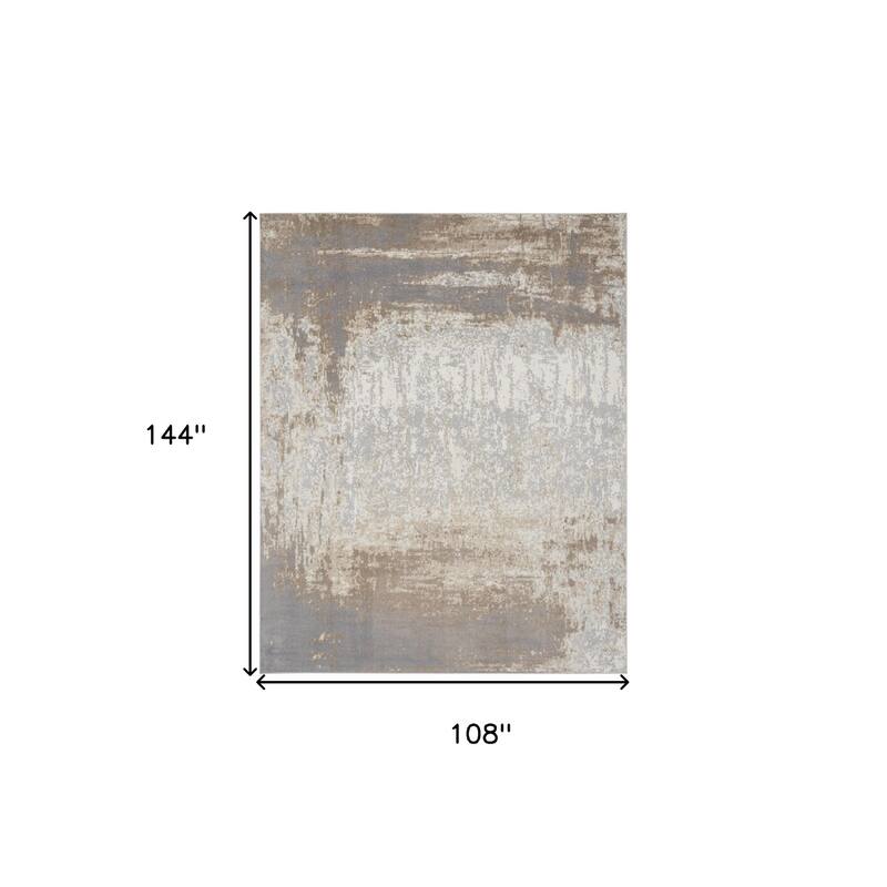 Abstract Modern Non Skid Stain Resistant Low Pile Area Rug - 144' X '108' X '0.25