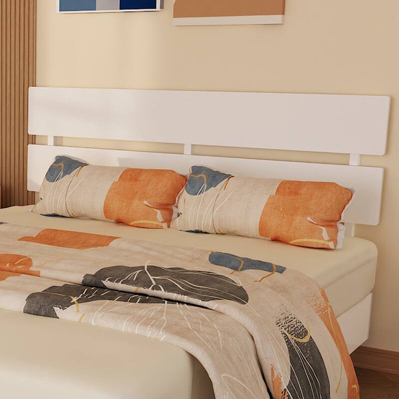 Modern Brown Solid Wood Platform Bed Frame with Headboard