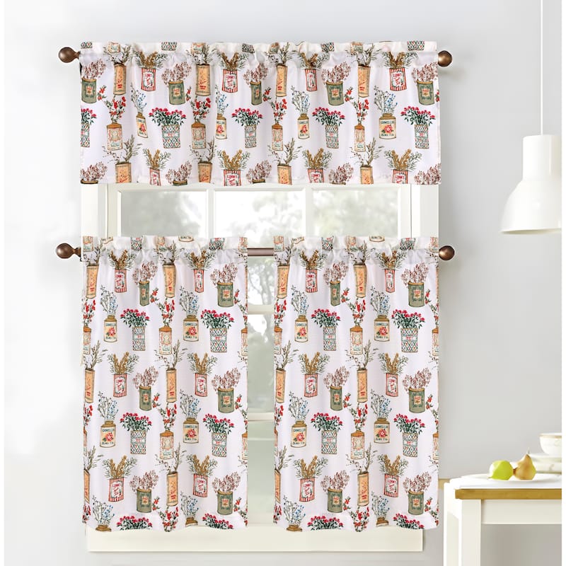 Chef Fruit or Herbs Kitchen Curtain Set - Herbs