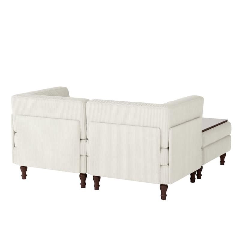 Oversized Sofa Corduroy Tufted Modular Sectional Set