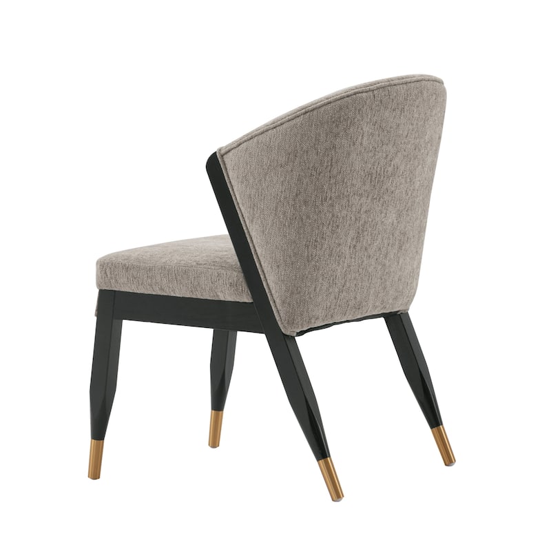 Manhattan Comfort Ola Chenille Wood Dining Chair