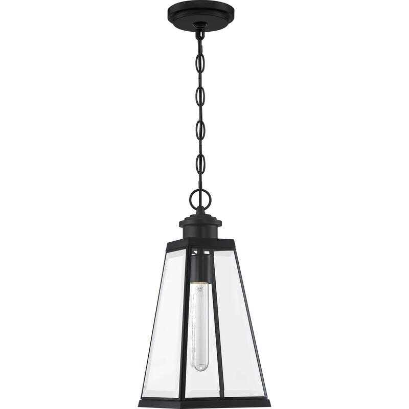 Paxton 1-Light Outdoor Hanging Lantern in Matte Black - Matte Black