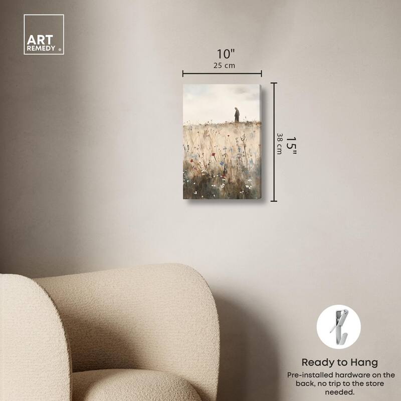 Ambling Monk Canvas by Art Remedy, Gallery Wrapped