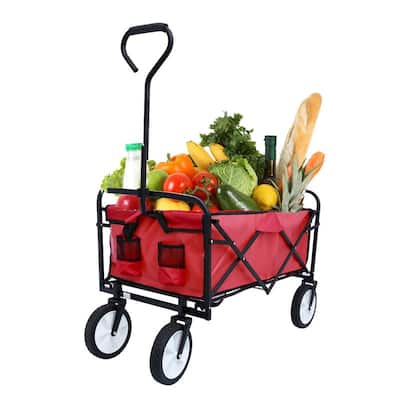 Folding Wagon Garden Shopping Beach Wagon Cart