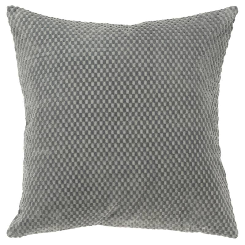 Rizzy Home Transitional Down Filled Decorative Pillow 20" x 20" - Grey