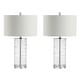 preview thumbnail 35 of 41, Coco 27.5" Modern Fused Glass Cylinder LED Table Lamp, Turquoise (Set of 2) by JONATHAN Y
