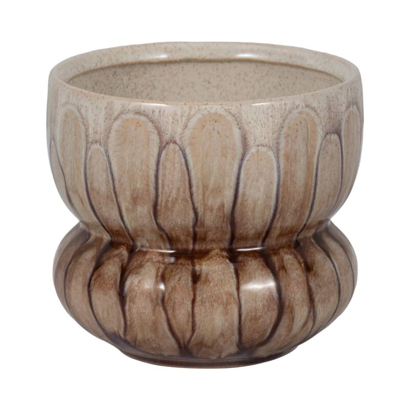 Sagebrook Home Mandara Small Vase - Multi-color, Ceramic, Brown, Novelty, Elegant Design for Modern Living