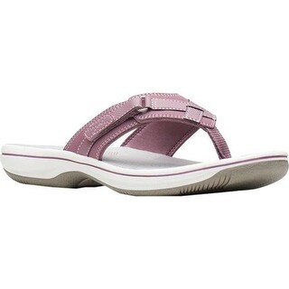 breeze clarks synthetic flop flip purple sea
