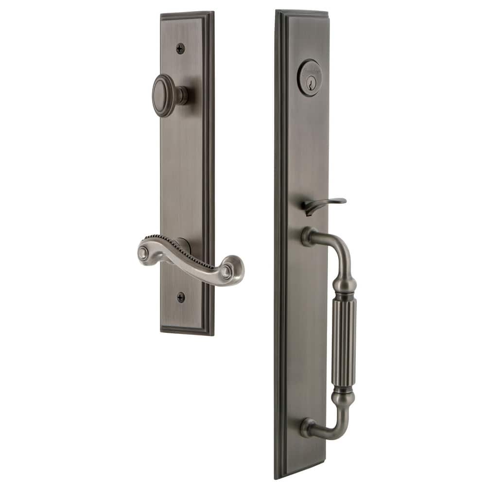 Grandeur Carre Solid Brass Rose Left Handed Keyed Entry Single