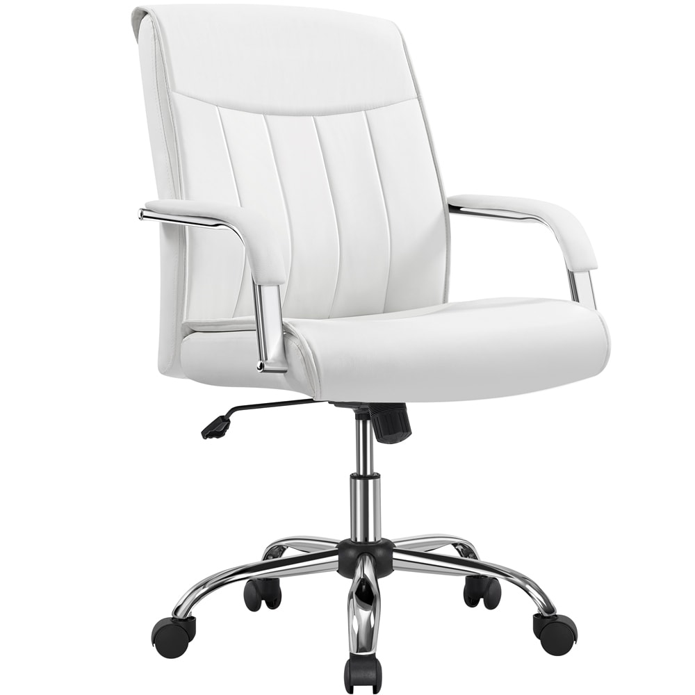 Yaheetech office chair adjustable online pu leather 360 swivel