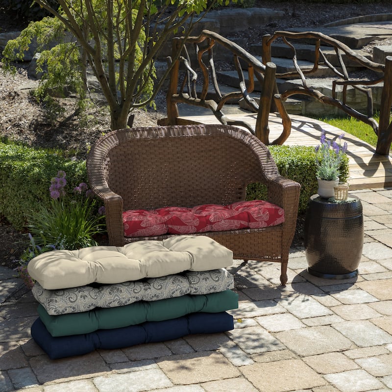 ARDEN Outdoor Wicker Settee Cushion - 18"L x 41.5"W - 18"L x 41.5"W