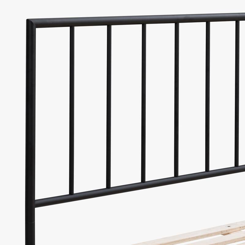 Intercon Modern Metal Panel Bed, Black