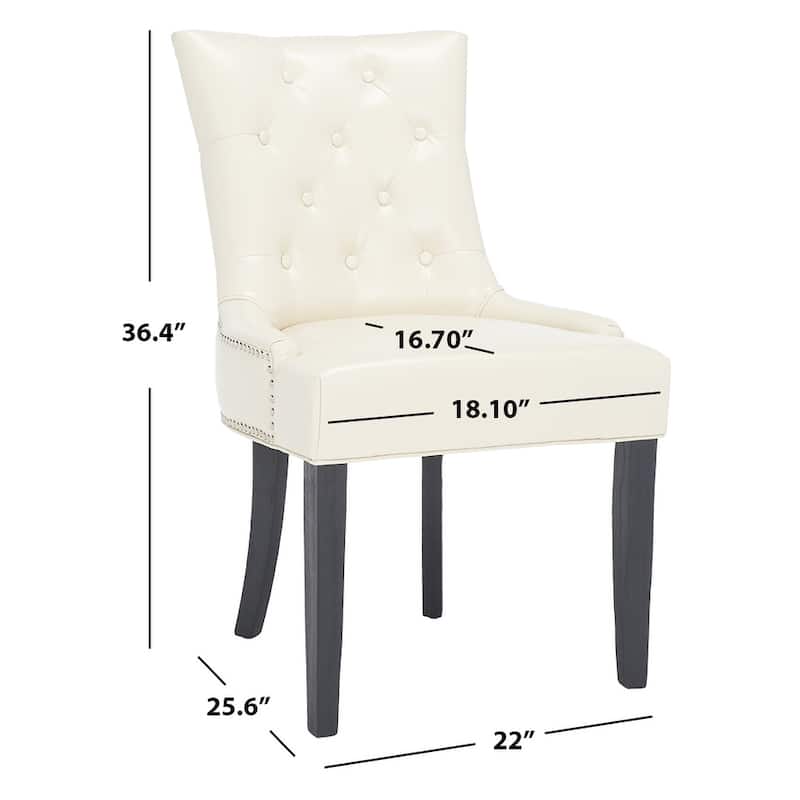 SAFAVIEH Chelsey Grey Ring Dining Chair (Set of 2) - 22" x 25.6" x 36.4" - 22"W x 25"D x 36"H