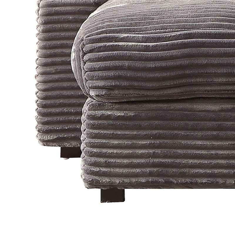 Modern Stylish Corduroy Fabric Upholstered Chaise Lounge Chair