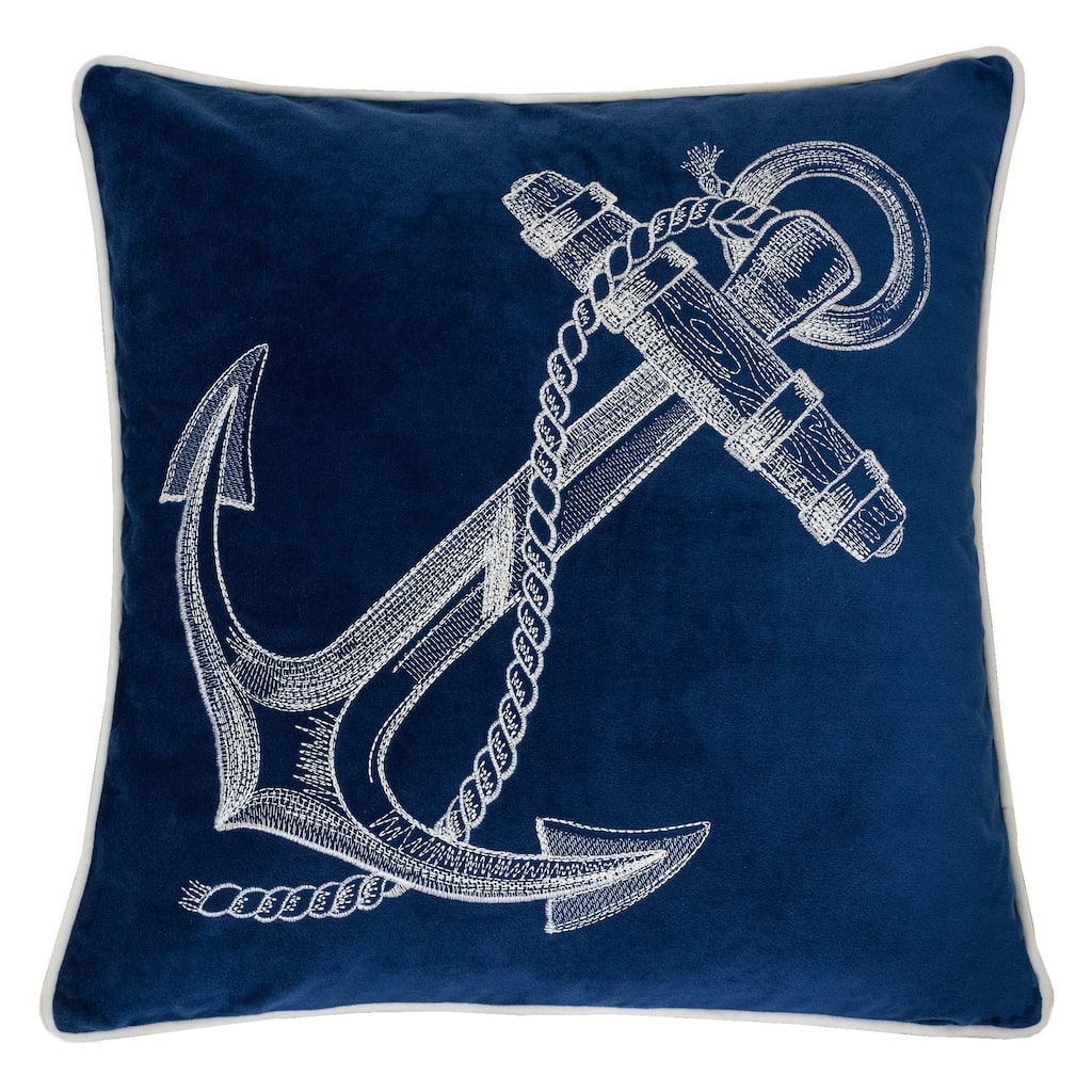 Homey Cozy Embroidery Square Throw Pillow Cover & Insert ( Set of 2 )