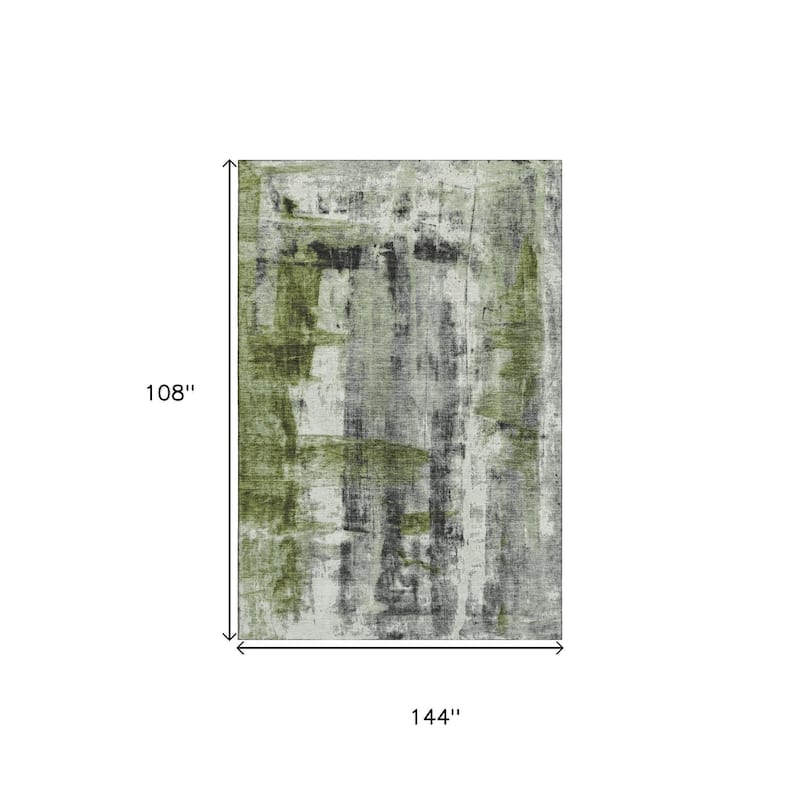 HomeRoots Abstract Transitional Rectangle Area Rug - 9' X 12'