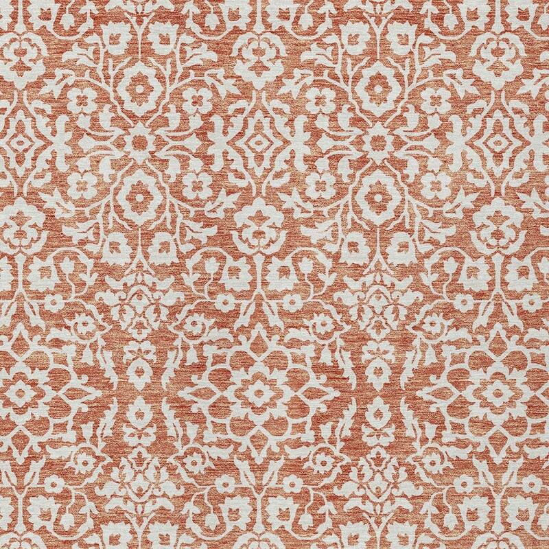 HomeRoots Damask Traditional Rectangle Outdoor Rug