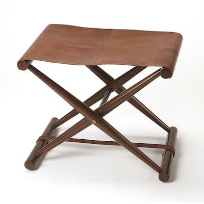 Butler sutton leather folding stool