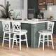 preview thumbnail 6 of 11, Costway 1/2/3/4 PCS 30" Bar Stool Wooden Chair with Contoured Backrest