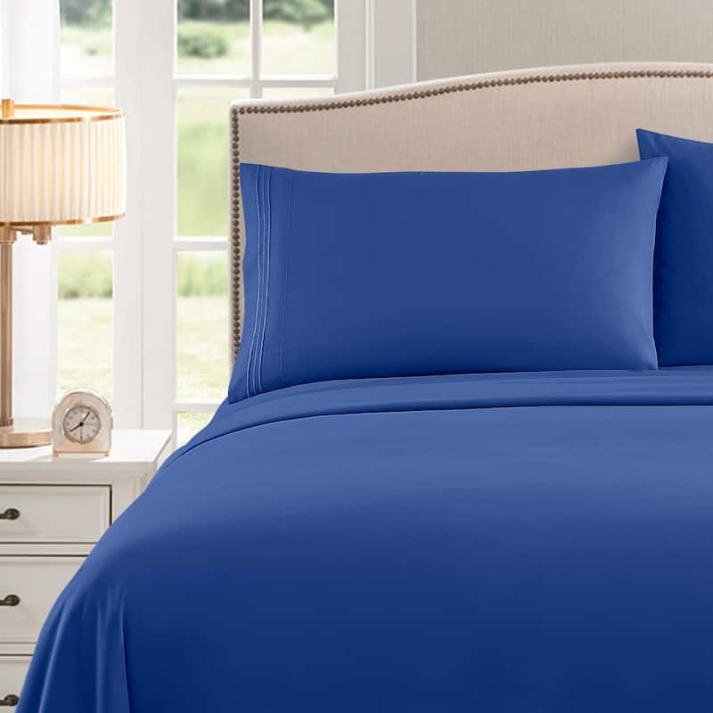 Soft Microfiber 5-piece Split King Bed Sheet Set