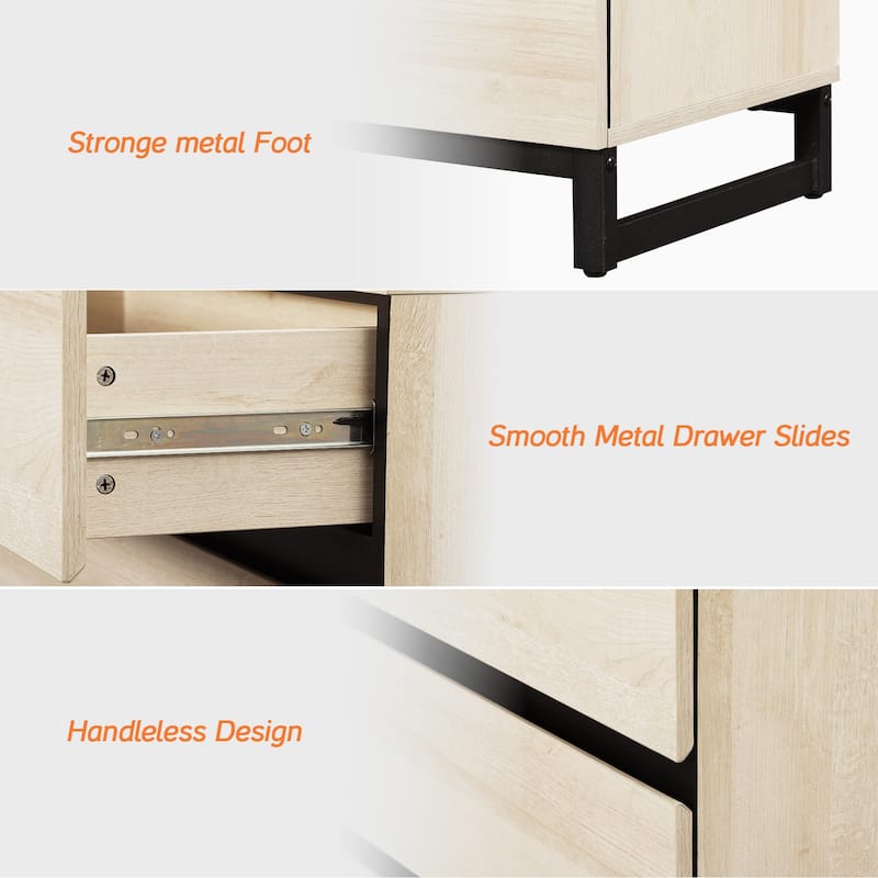 Modern TV Stand for TVs up to 120 inch, 4 in 1 TV Console with Adjustable Shelves and 6 Drawers, Media Console