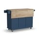 preview thumbnail 22 of 44, Homestyles Mobile Kitchen Island Cart with Wood Top and Dropleaf Breakfast Bar