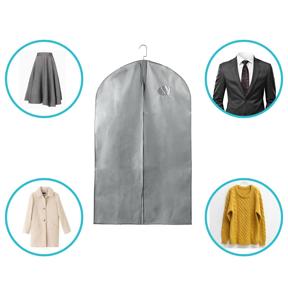 Shop 5pcs Garment Bags Covers For Storage Or Travel Suits Luggage