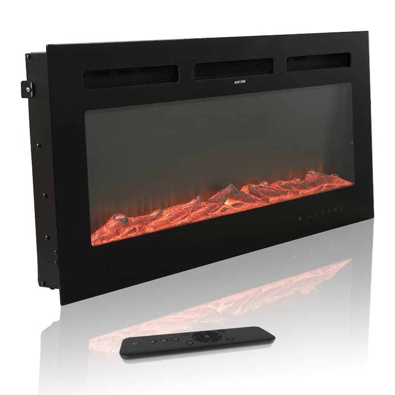 Clihome 36" Built-in Wall-Mounted Recessed Electric Fireplace - 36 in.