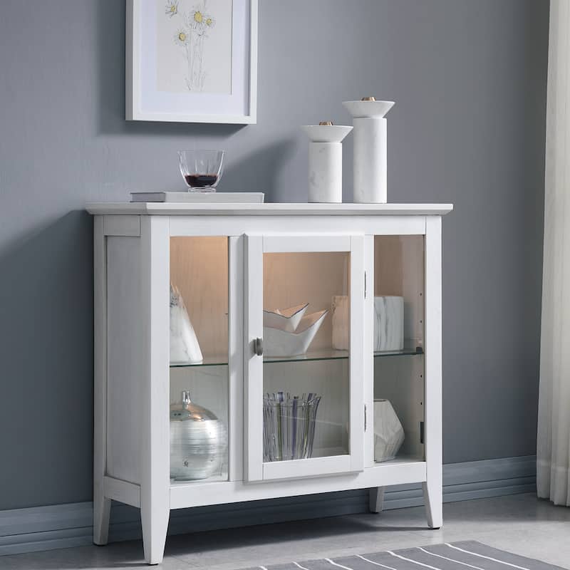 Leick Home One Door Entryway Curio Cabinet with Interior Light