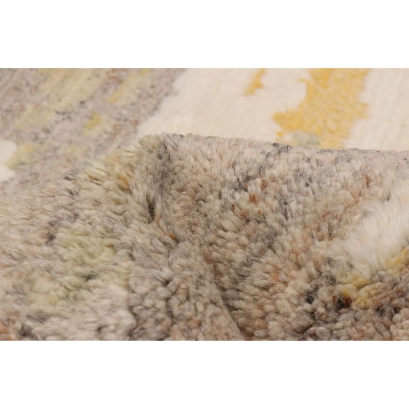 ECARPETGALLERY Hand-knotted Tangier Taupe Wool Rug - 7'11 x 10'0