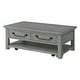 preview thumbnail 2 of 5, Beach House Dove Grey Solid Wood 2-Drawer Coffee Table
