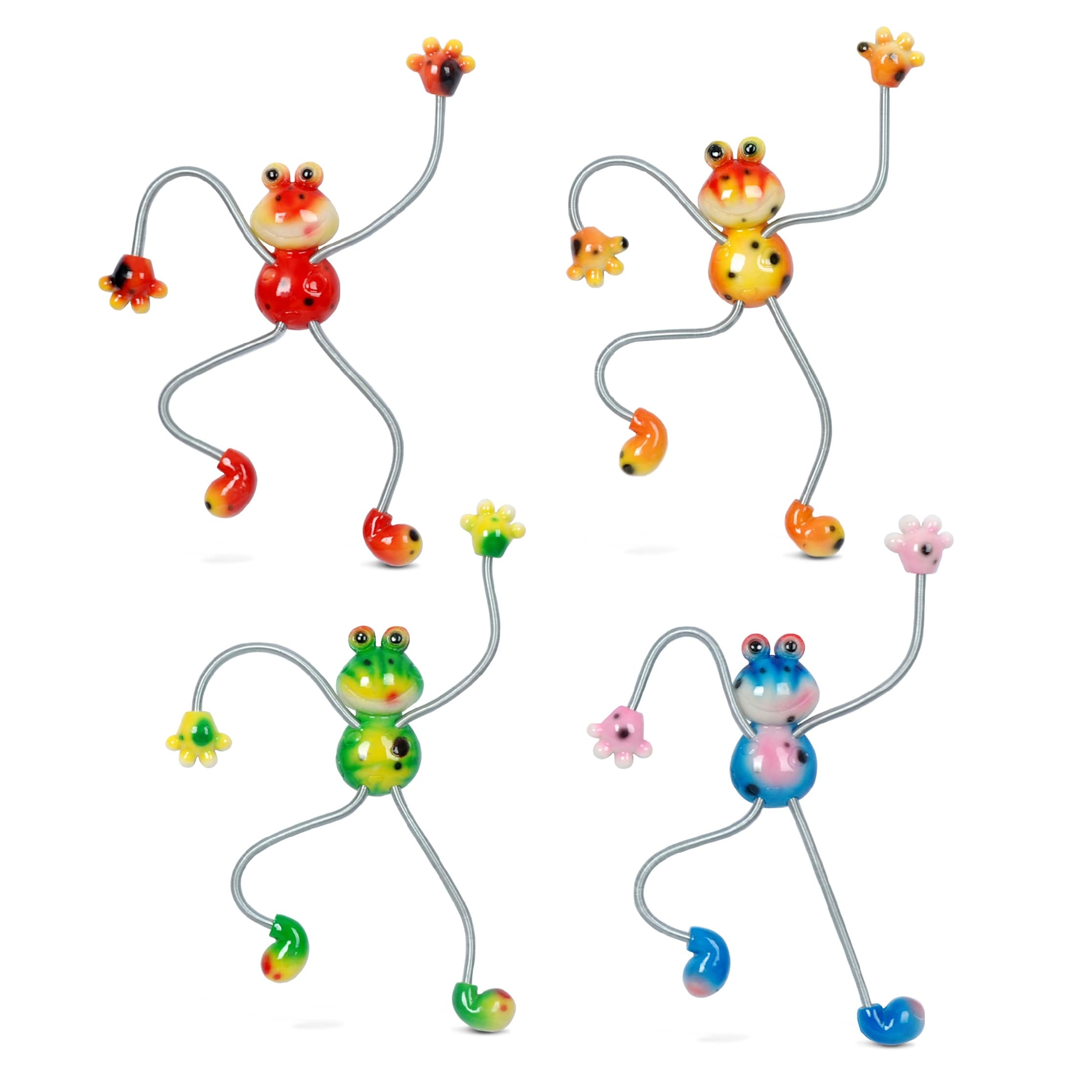 CoTa Global Frog Refrigerator Springy Magnets Set of 4 Assorted Color