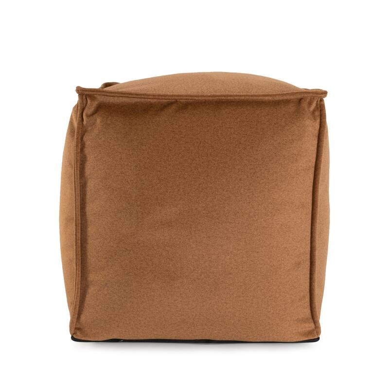 Qiviut Brown Square Pouf