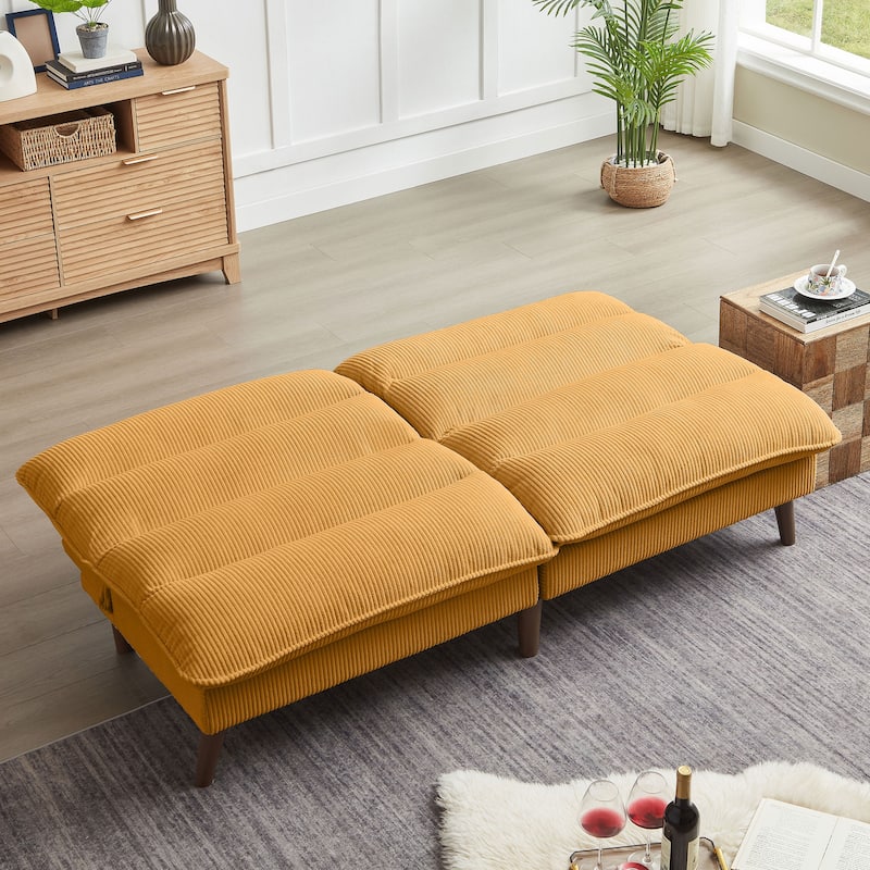 Cordury Armless Futon Sofa Bed